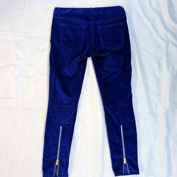 Gap 1969 Always Skinny Cobalt Blue Velvet Pants - Picture 3 of 5